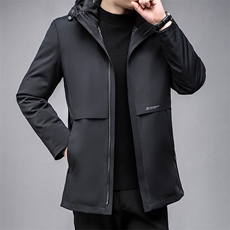 B2398鹅绒精品高端男士内胆帽子可脱卸精品羽绒服1轻奢拍品质，男装羽绒服，钱塘207-3