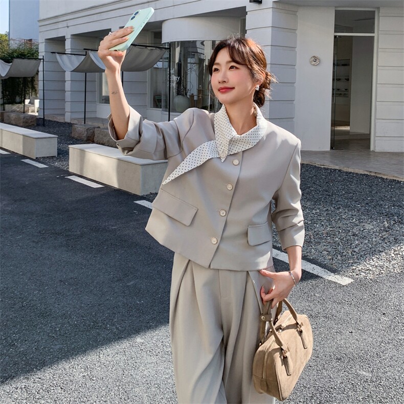 26春新款现-轻熟风韩系高级感西装两件套2621-P185K298,女装套装/套裙,2B190