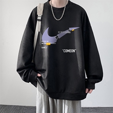 麂皮绒卫衣男大码重磅长袖t恤男JW81259-P35，男装卫衣，电商A040