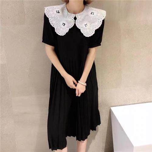 【现货】夏季新款韩版刺绣领连衣裙，女装连衣裙，1+9