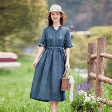 2026年夏季文艺/优雅户外年会旅游婚礼居家约会聚会街拍，女装连衣裙，江南依恋