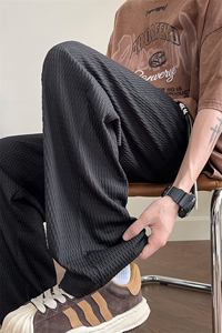 春夏季休闲直筒裤男潮流宽松大码阔腿运动裤青少年垂感百搭长裤子图片