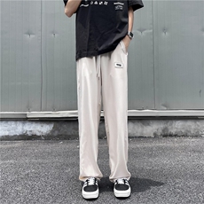 宽松休闲裤男韩版潮流百搭裤夏季薄款坠感阔腿拖地长裤K02861-P35，男装休闲裤，星座308B-2