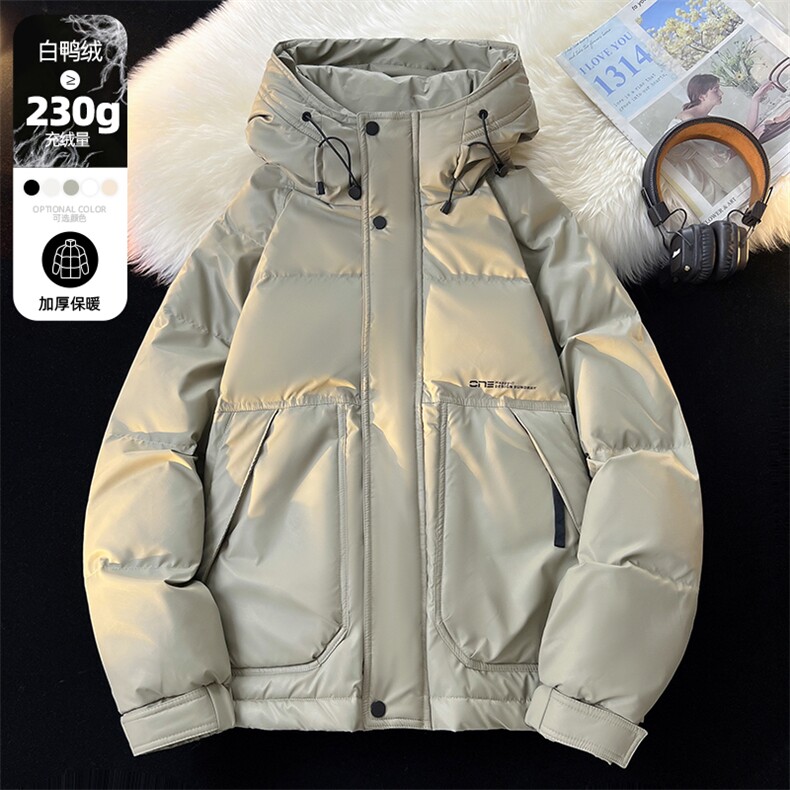 字母印花羽绒服男加厚冬季男士羽绒衣外套连帽潮A266-88686-P180,男装羽绒服,电商A266