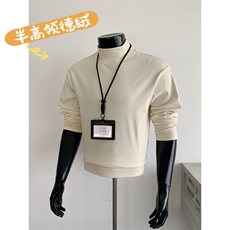 已下单10W件舒适250g德绒半高领长袖T恤男大码打底衫T24573-特P12，男装T恤，电商A001-1
