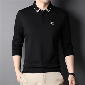 CE612钱塘2020-2中年男士春秋新款商务休闲简约长袖T恤货稳P62图片