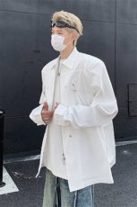 男装衬衫24春季小众金属设计衬衫韩版长袖衬衣XZ514-2-202417-P78，男装衬衫，星座514-2(原B239)