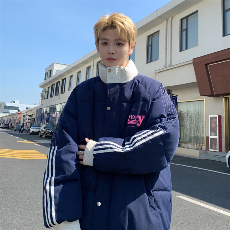 ！2025冬季新款男士立领撞色棉服情侣棉衣外套MY216特P80,男装棉衣,电商B220