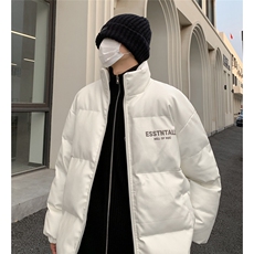 特批户外时尚字母印花宽松立领PU皮棉服A247-MY84501特批95控158，男装棉衣，电商A247