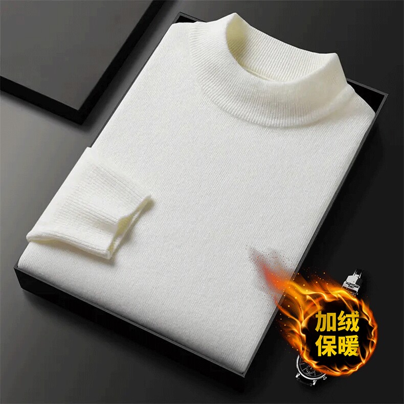 高品质含羊毛！一体绒！现货！纯色半高领毛衣MY01-P42加绒P55，男装针织衫/毛衣，星座1611B