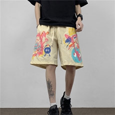 2024夏季新款潮牌宽松五分裤男设计感休闲百搭短裤现货K7789-P26，男装牛仔裤，星座512-3