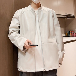 立领男士皮夹克休闲情侣皮衣机车男外套潮A266-PY005-P85控138图片