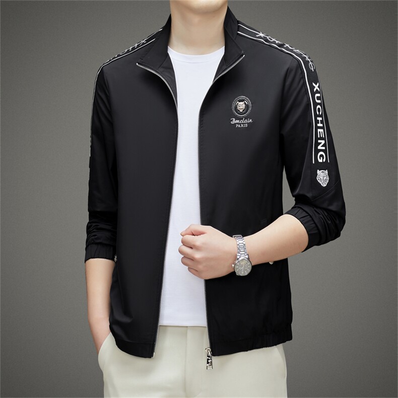 ASD6068秋季新款男士休闲长袖立领夹克时尚外套,男装夹克,电商B360