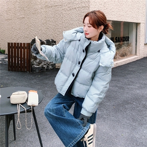 2025冬季新品蓝色牛角扣羽绒服90白鸭绒2C375-2513--P315-k478图片
