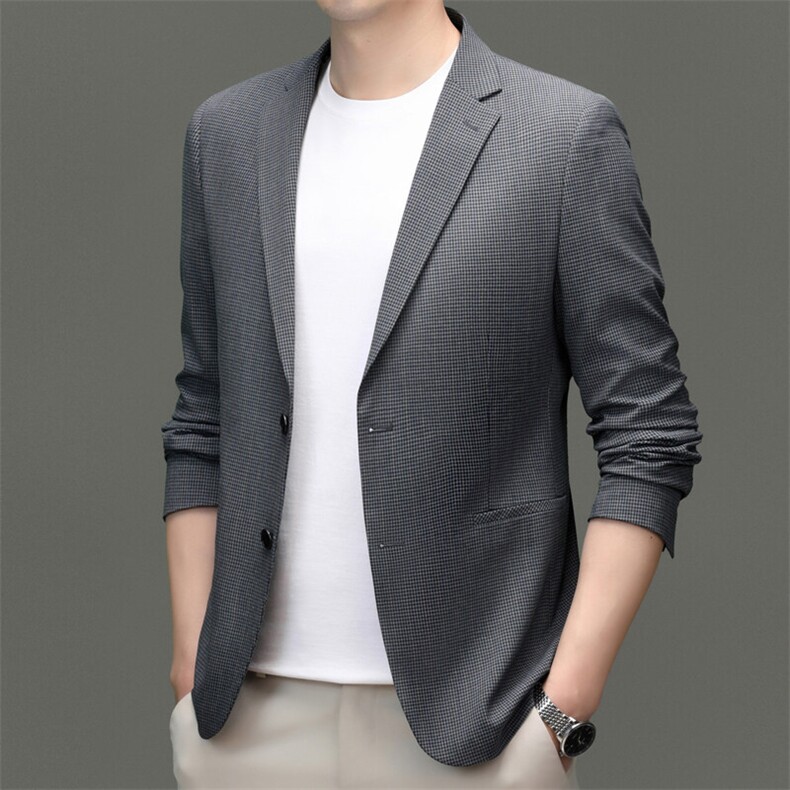 男士精品休闲西装实体品质主推款,男装西服,钱塘207-1