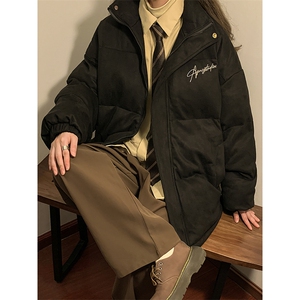棉衣新款麂皮刺绣加厚男女棉服MY669-P108图片