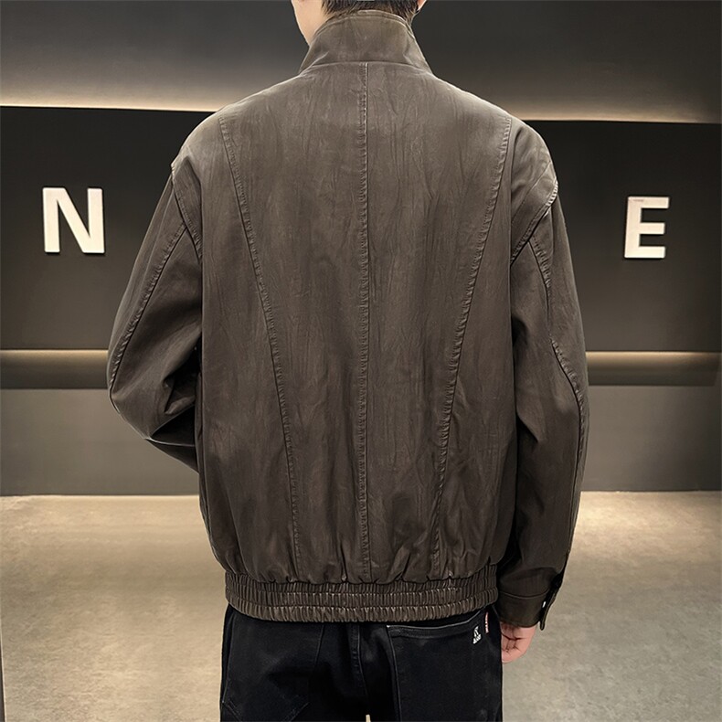 K595-P120秋冬潮流新款翻领PU皮衣男高品质防风百搭夹克外套,男装皮衣,星座507A（原星座306B-2）