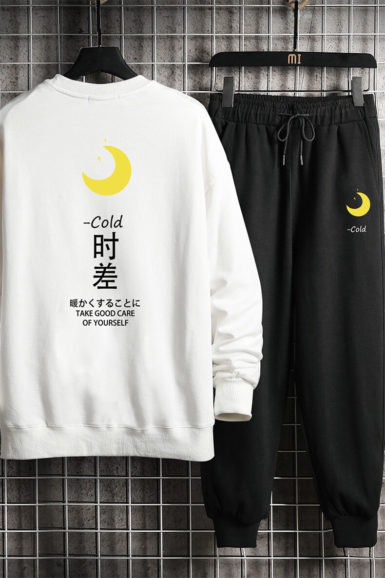 TY7047-P75圆领卫衣套装男运动套装两件套网格挂拍,男装卫衣,电商A040A