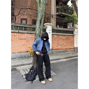 美式复古牛仔工装夹克男秋季高街cleanfit百搭休闲外套LF4009-P65图片