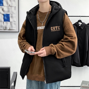 秋冬季港风棉衣马甲潮流宽松加厚保暖潮流棉服男MF03P68控98图片