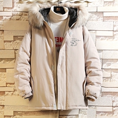 MM48092-P130冬季大毛领衣男士大码加厚袄男服砖墙挂拍，男装棉衣，电商A040A