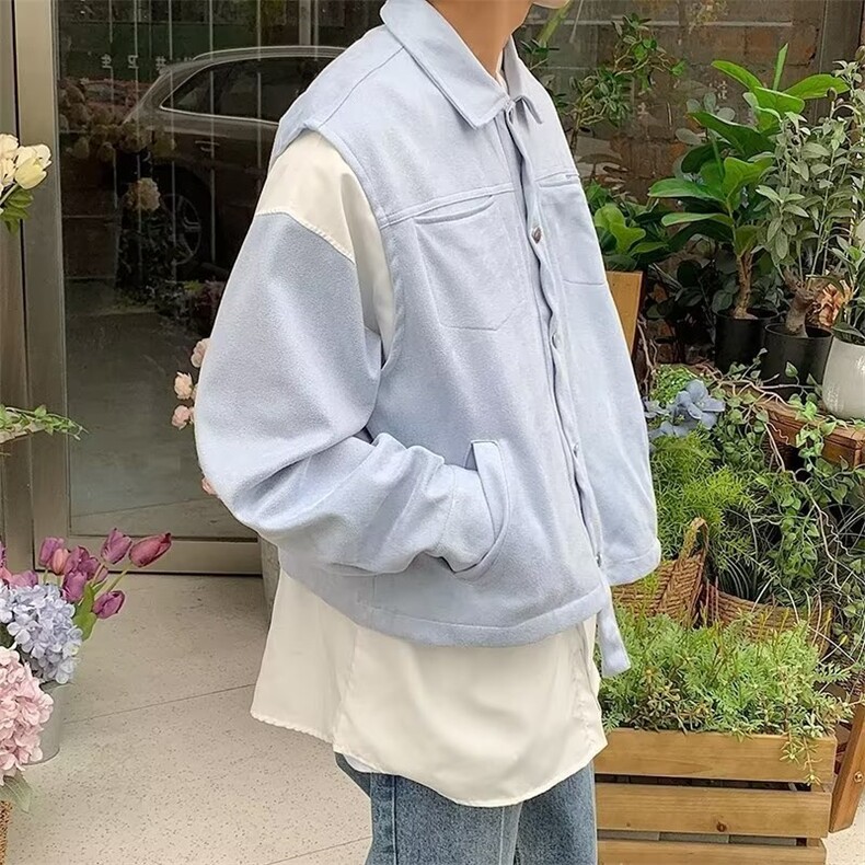 青春流行男夹克文艺潮外套俩件套刺绣带别针Q801P73,男装夹克,星座1116-2