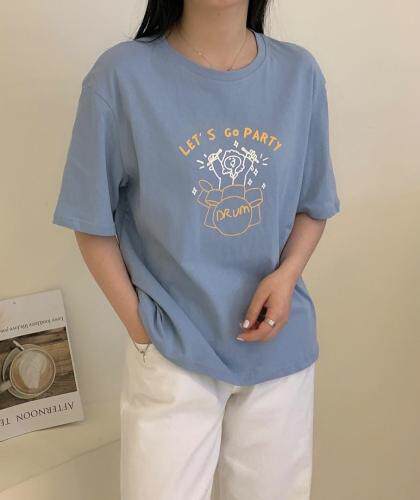 夏季新款四色韩系百搭款T恤，女装T恤，Here Bella(5F)