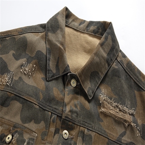 水洗牛仔外套男款春季美式痞帅上衣服宽松休闲工装夹克JK1318-P80图片