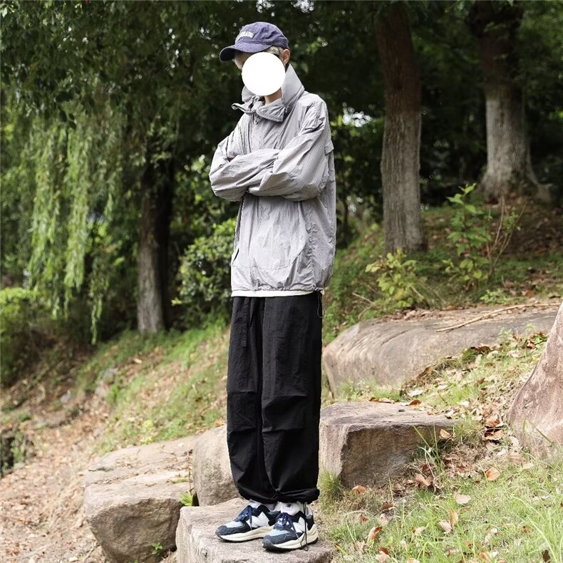 防晒速干裤子男秋季降落伞薄款直筒裤K2905P35,男装休闲裤,星座1116-2