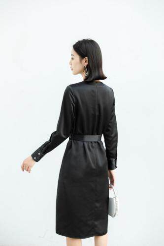 2021春季新品醋酸面料连衣裙高品质，女装连衣裙，荷塘月色