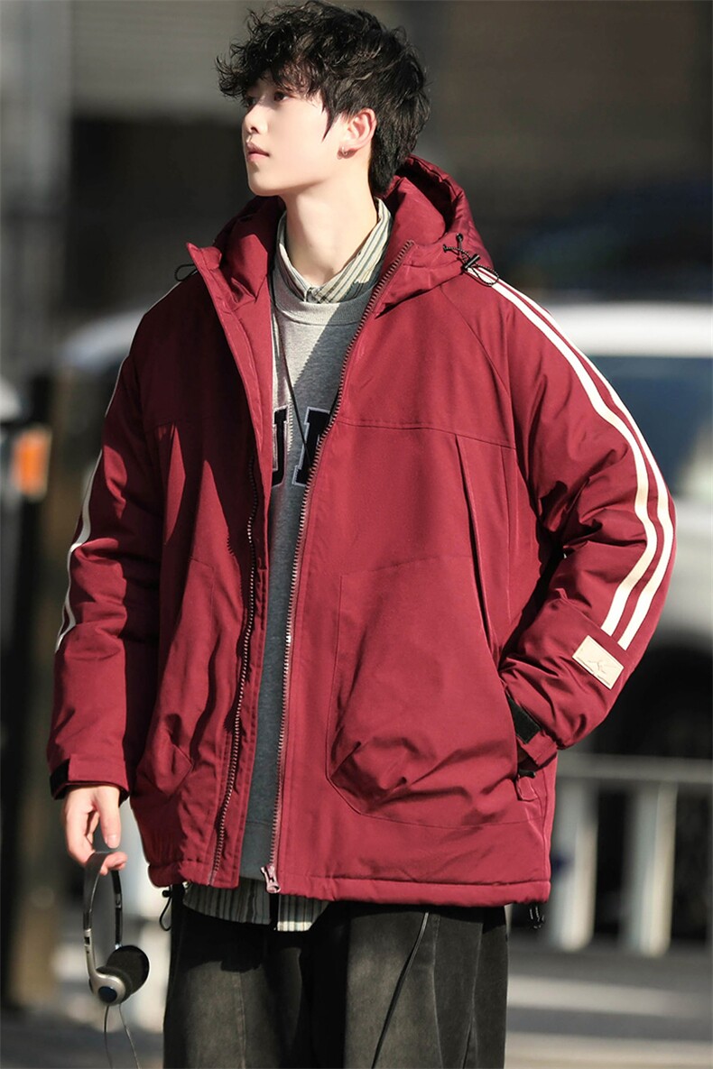 冬上新加棉加厚棉服学生时尚连帽棉衣外套男女8321-P110控价158,男装棉衣,电商A441-1