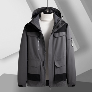 2023秋冬三合一抗寒加绒户外运动服两件套超大码冲锋衣PL799-P210图片