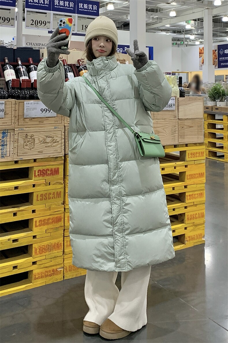 时尚保暖女款长款羽绒服轻薄显瘦冬季必备单品,女装羽绒服,灵力轩