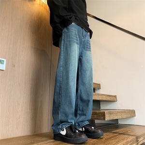 美式高街牛仔裤男女 潮牌个性显高休闲裤N2140/P43图片