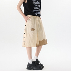 8XL-M特大码短裤男夏季新款大码vibe破洞拼接高街短裤DK1518P50，男装休闲裤，电商D206-1