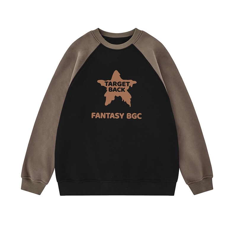 白底23新款秋季时尚百搭宽松圆领情侣潮流卫衣WY13P48控68图片