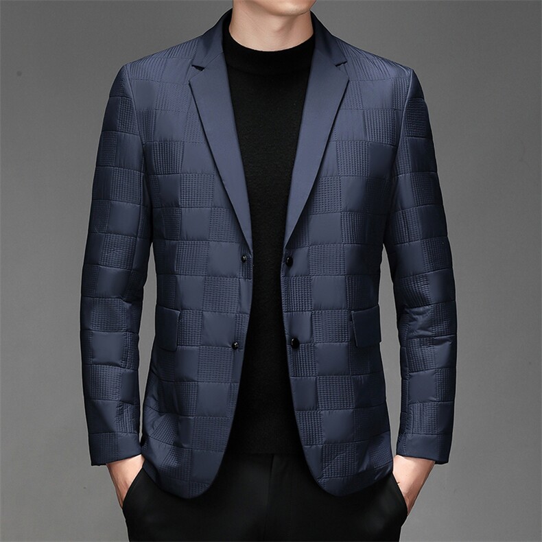 CK7822钱塘2020-2冬季厚款羽绒中年男士简约百搭时尚西服外套P165,男装西服,钱塘207-2