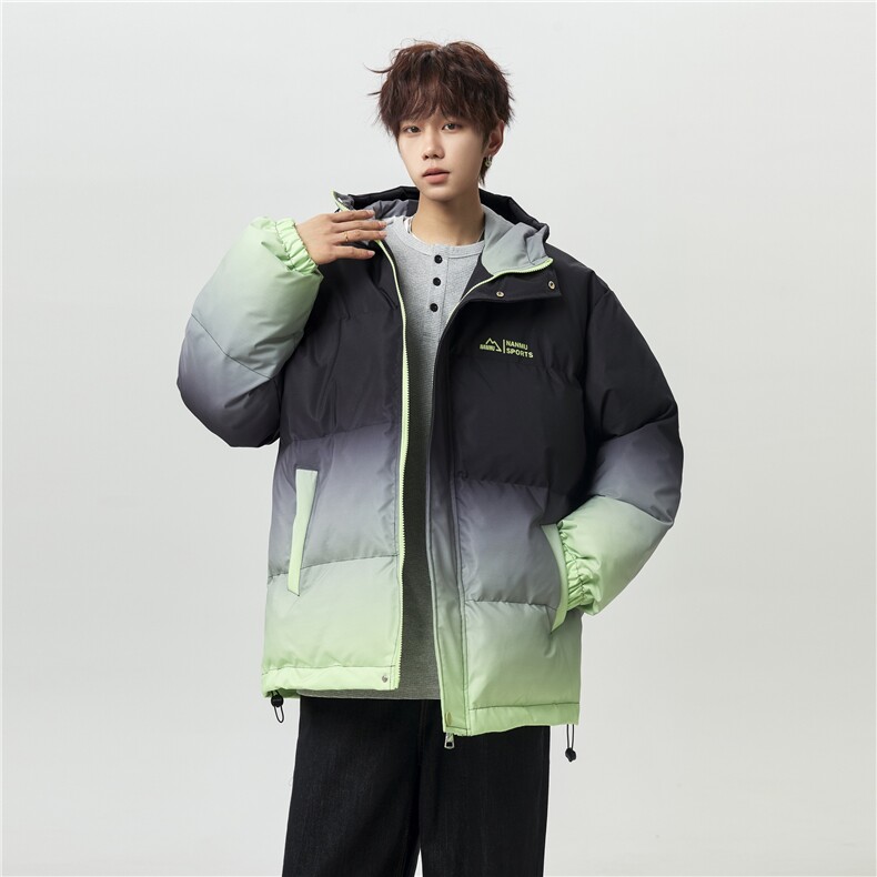 XZ-230-1MY701男模无影墙轻奢百搭扎染渐变休闲连帽棉服P118控158,男装棉衣,星座230-1