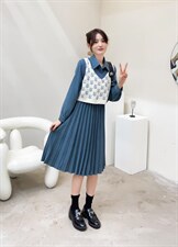 两件套连衣裙，女装连衣裙，琴菲儿