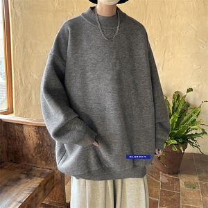 控68半高领毛衣男士大码针织衫男毛线衣男 M18202-P45 加绒款-P65图片