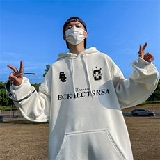 抖音得物供货可提供视频春装重磅美式宽松连帽卫衣DL2436，男装卫衣，电商A486-1