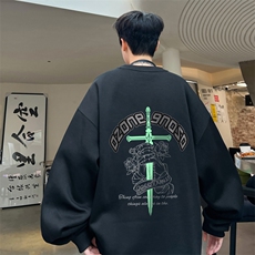 ！圆领卫衣男装港风长袖T恤男外套男WY176-P28，男装卫衣，电商B367