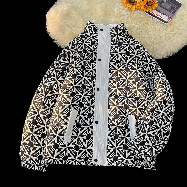 2025异色门禁棉衣棉服立体印花面包服立领棉袄外套1614-P80,男装棉衣,星座207