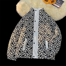 2025异色门禁棉衣棉服立体印花面包服立领棉袄外套1614-P80，男装棉衣，星座207