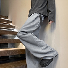 新款西裤牛仔裤美式重磅300g秋冬款腰带直筒阔腿休闲裤男K605/P45，男装西裤，电商B318