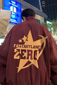 港风 秋季时尚百搭宽松字母印花潮流夹克外套F6322特批60控88图片