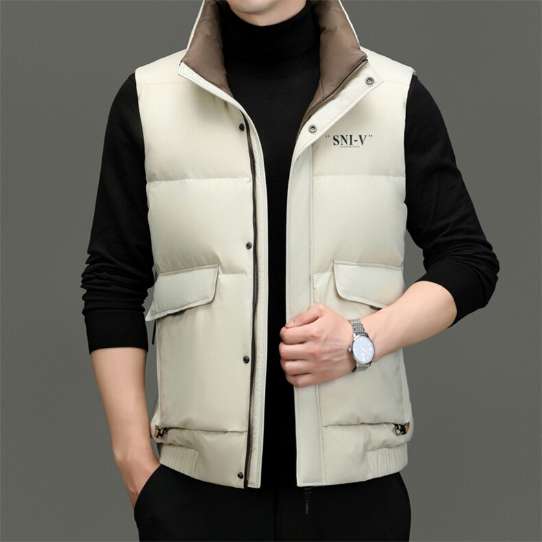 DF89499钱塘2020-2冬季商务厚款百搭休闲中年男士背心羽绒服P195图片