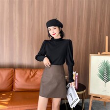 高品质泡泡袖半高领打底衫，其它，Balance Studio