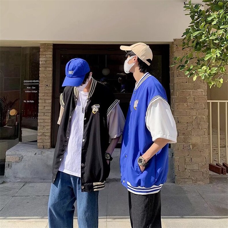 棒球服男高街ins潮牌港风外套ins夏季潮流美式夹克衫ST336-P39,男装夹克,星座412-3