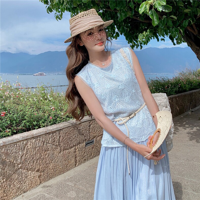现货主推蕾丝珠片绣上衣裙子年轻款两件套装裙女182-8707P165K238,女装套装/套裙,帛香坊